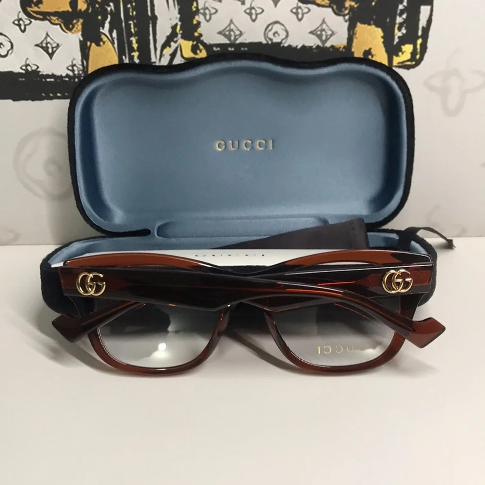New Authentic Gucci Tortoise Shell Women's Glasses GG0992o 003
